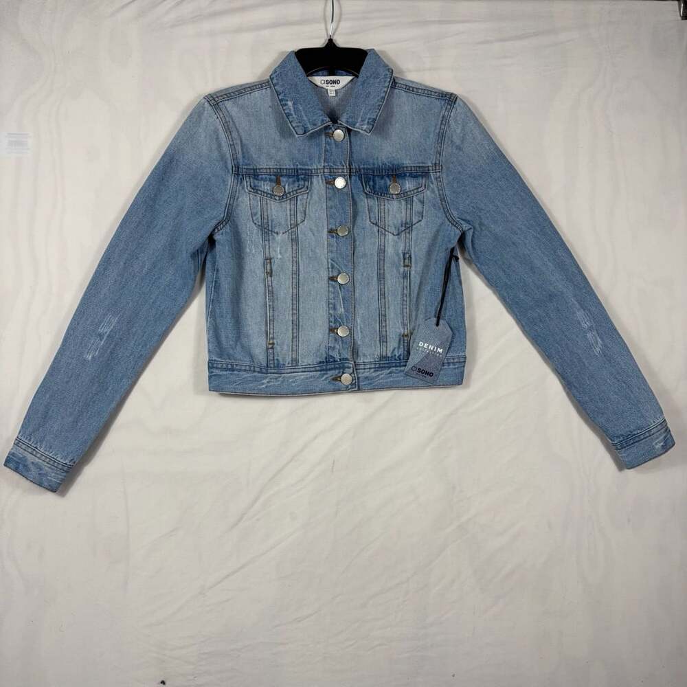 Cisono Women's Style DJK346 Rich Wash Denim Jacket Small